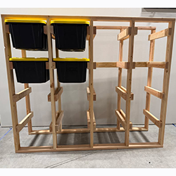 16 Tote Rack Bin (No Totes)